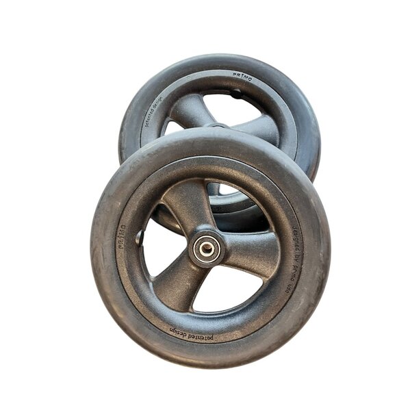 8x1in Primo Caster Wheels 1in Hub Width and 5/16 in Bearings Solid Tire 1Pair Us - Picture 2 of 5
